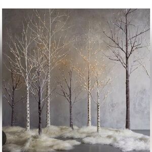 Arhaus aurora white birch lit twig tree 8’ sold out